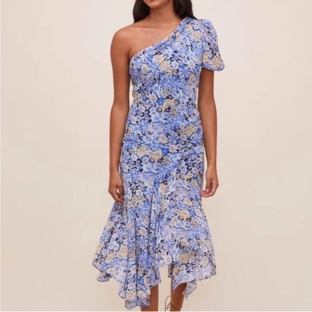 ASTR the label - Navy floral Santorini Dress - XS